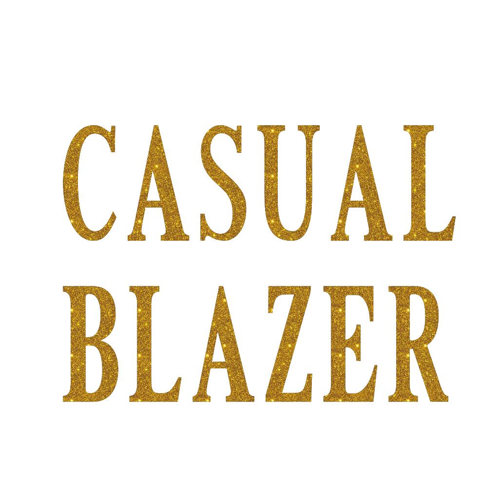 casual blazer glitter iron on transfer